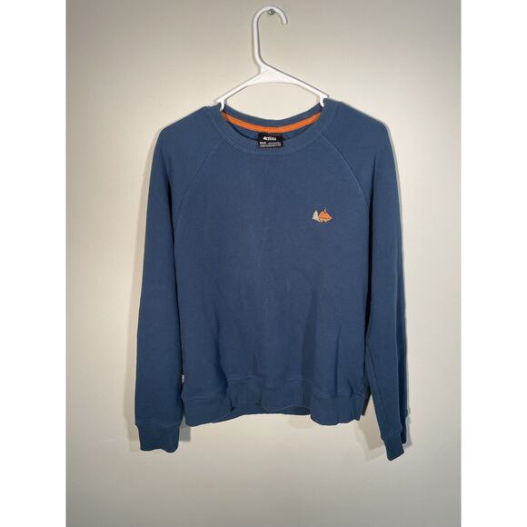 Rei Co-op Out There UFO Crew Sweatshirt Mens S Blue Outdoor Nature Fleece - Picture 1 of 9
